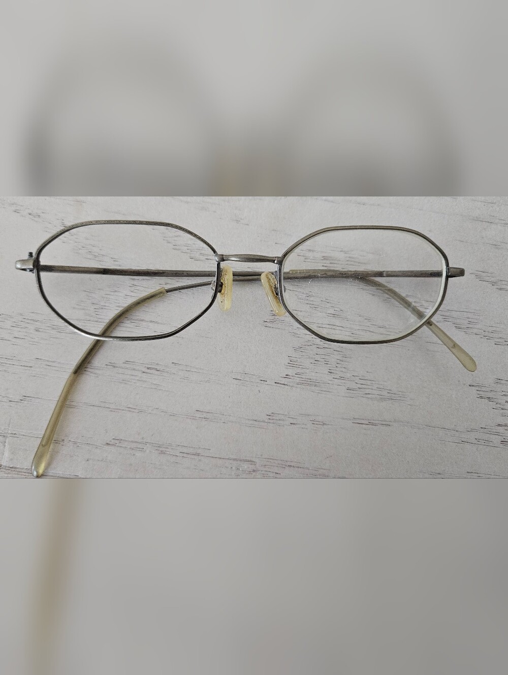 Vintage 60's Eyeglass Frames Rounded Rectange Metal Frames Gold Tone Wire Rim